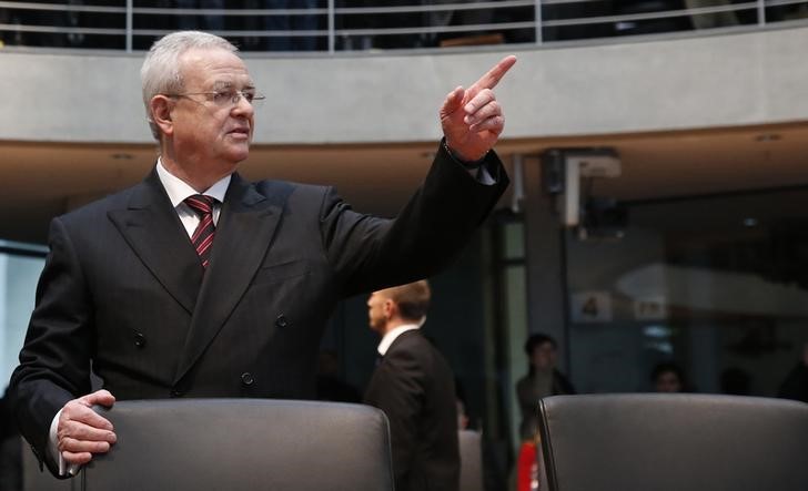 © Reuters. Former Volkswagen CEO Winterkorn arrives to testify at parliamentary committee on the carmaker's emissions scandal in Berlin