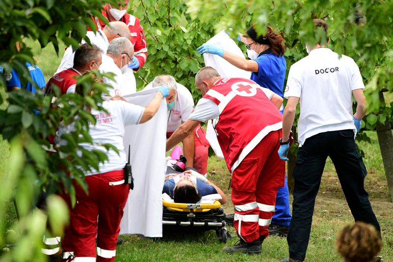 &copy; Reuters. دايجرت تتعرض لحادث مروع في بطولة العالم للدراجات على الطرق