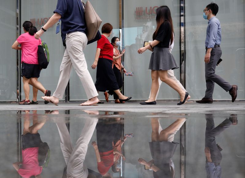 &copy; Reuters. シンガポールの人口が03年以来の減少、コロナ禍で外国人が出国