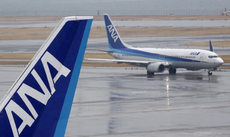 &copy; Reuters. FILE PHOTO: All Nippon Airways&apos; planes are seen at Haneda airport in Tokyo