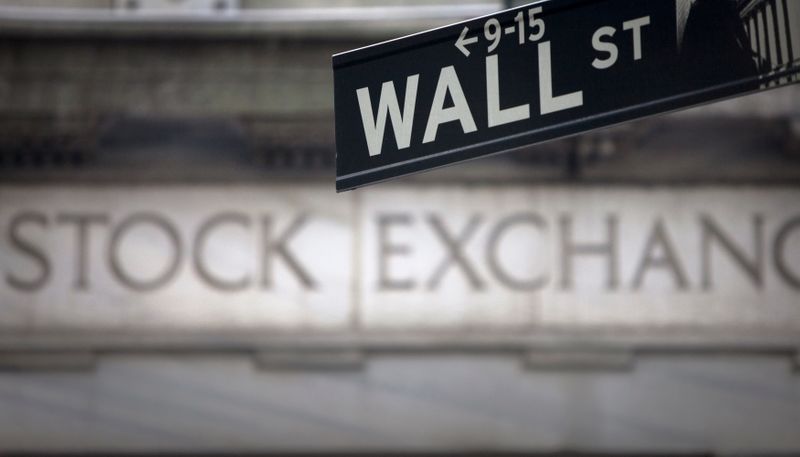 &copy; Reuters. A Wall Street sign outside the New York Stock Exchange