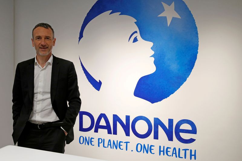 © Reuters. FILE PHOTO: Danone's Faber before a news conference
