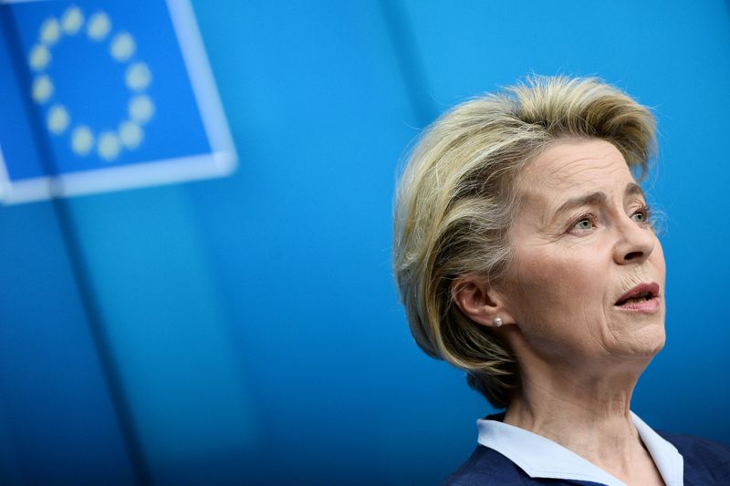 &copy; Reuters. Ursula von der Leyen, presidente della Commissione europea a Bruxelles