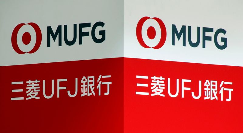 &copy; Reuters. FILE PHOTO: A signboard of MUFG Bank is seen in Tokyo, Japan April 3, 2018. REUTERS/Toru Hanai