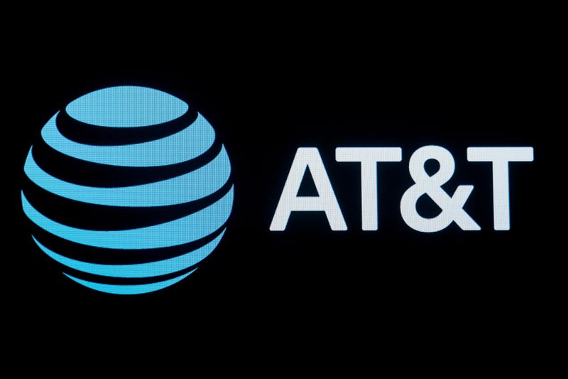 &copy; Reuters. Logotipo da AT&T na Bolsa de Nova York. 18/9/2019. REUTERS/Brendan McDermid