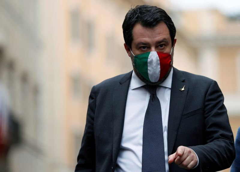 &copy; Reuters. Matteo Salvini, leader della Lega. Roma, Italia, 28 gennaio 2021 REUTERS/Yara Nardi