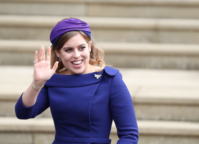 &copy; Reuters. FILE PHOTO: Princess Beatrice arrives for the wedding of Princess Eugenie to Jack Brooksbank at St George's Chapel in Windsor Castle, Windsor, Britain, October 12, 2018. Steve Parsons/Pool via REUTERS