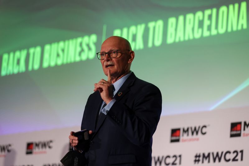 &copy; Reuters. El director general de la GSMA, John Hoffman, asiste a una conferencia de prensa sobre el Congreso Mundial de Móviles 2021 (MWC21) en la Fira de Barcelona, España, 20 de mayo de 2021. REUTERS/Nacho Doce
