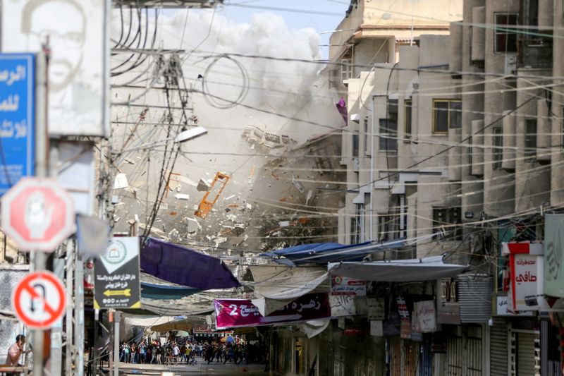 &copy; Reuters. Região de Khan Younis, no sul da Faixa de Gaza
 20/5/2021   REUTERS/Ibraheem Abu Mustafa 