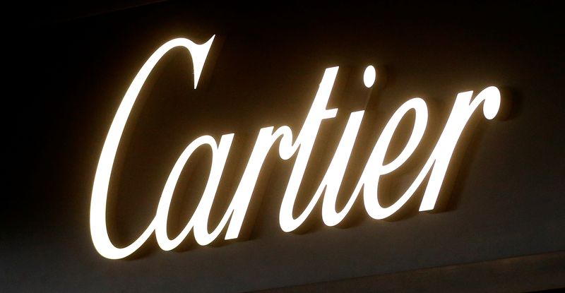 &copy; Reuters. FILE PHOTO: The logo of luxury goods group Richemont's flagship brand Cartier is seen at a branch in Zurich, Switzerland, January 12, 2017.  REUTERS/Arnd Wiegmann