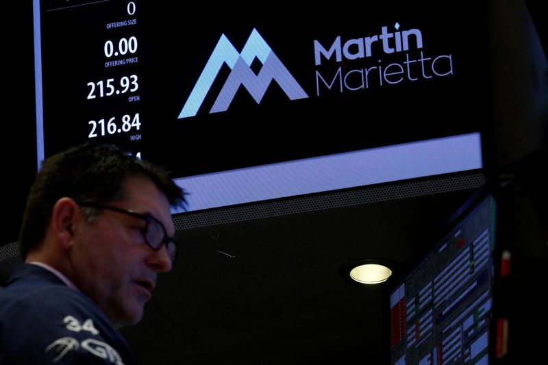 &copy; Reuters. FILE PHOTO: A specialist trader works at the post where Martin Marietta Materials is traded on the floor of the New York Stock Exchange (NYSE) in New York, U.S., March 6, 2017. REUTERS/Brendan McDermid