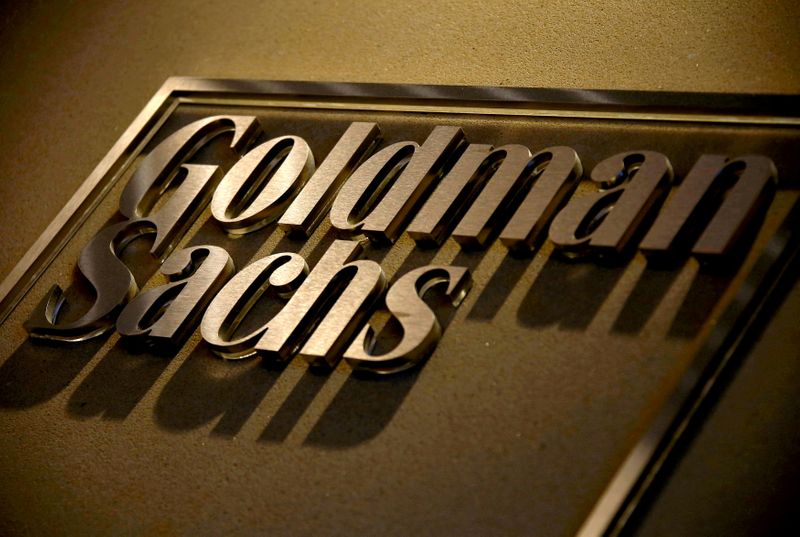 &copy; Reuters. FILE PHOTO: A sign is displayed in the reception of Goldman Sachs in Sydney, Australia, May 18, 2016. REUTERS/David Gray/File Photo/File Photo