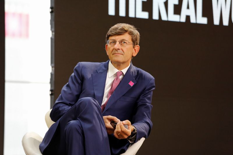 &copy; Reuters. Vittorio Colao interviene ad un evento della Fondazione Bill and Melinda Gates a New York. 20 settembre 2017 REUTERS/Elizabeth Shafiroff