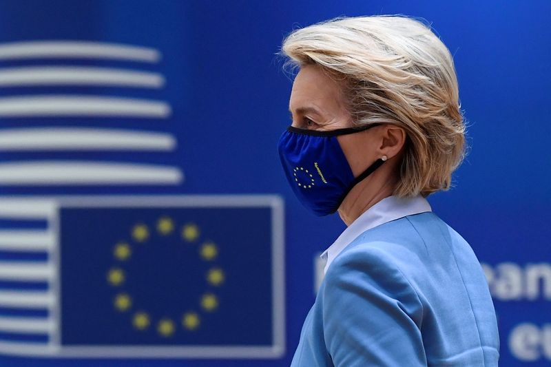 &copy; Reuters. European Commission President Ursula von der Leyen arrives for the second day of a face-to-face EU summit in Brussels, Belgium May 25, 2021. John Thys/Pool via REUTERS