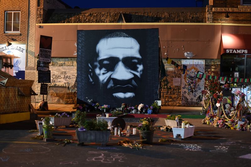 &copy; Reuters. Praça George Floyd em Mineápolis, Minnesota
21/5/ 2021   REUTERS/Nicholas Pfosi