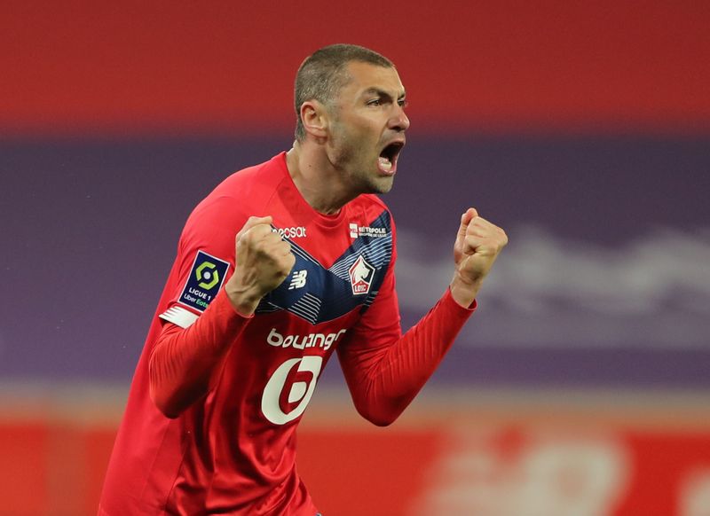 &copy; Reuters. Burak Yilmaz a marqué 15 buts cette saison en Ligue 1 /Photo prise le 1 mai 2021/REUTERS/Pascal Rossignol